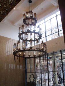tentrem hotel chandelier