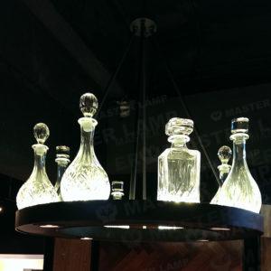 glass bottle pendant lamp