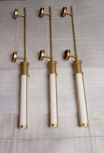 Acrylic Gold Painted Metal Wall Lamp